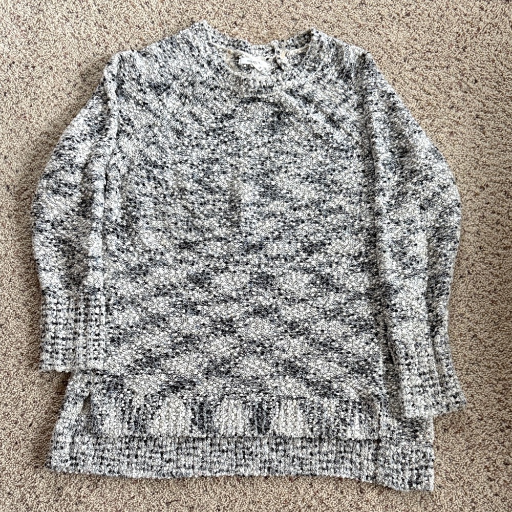 Maurices Black and White Textured Sweater
